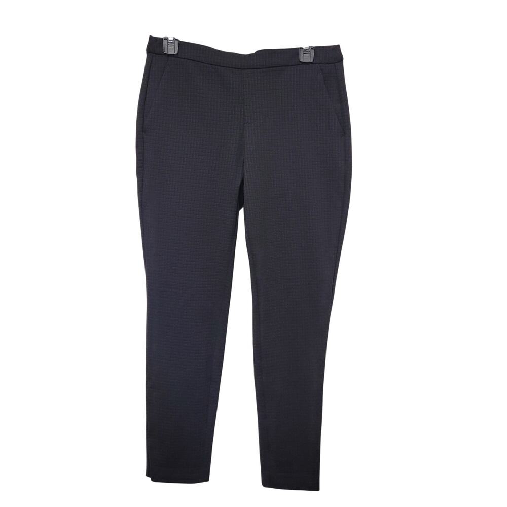 Liverpool Los Angeles Women's Black Check Pants Size 4/27 Slim Stretch Workwear